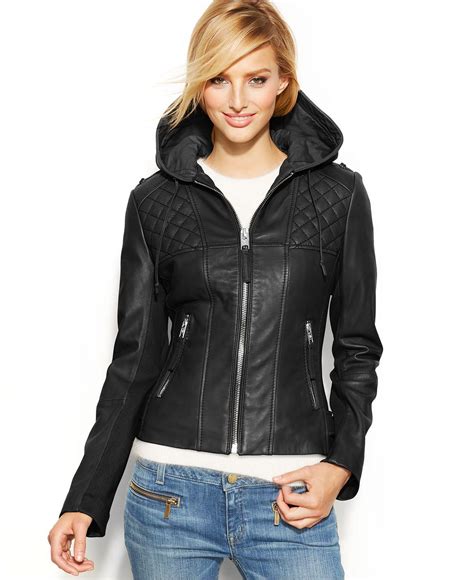 macys jacket women michael kors|Michael Kors leather jacket women's.